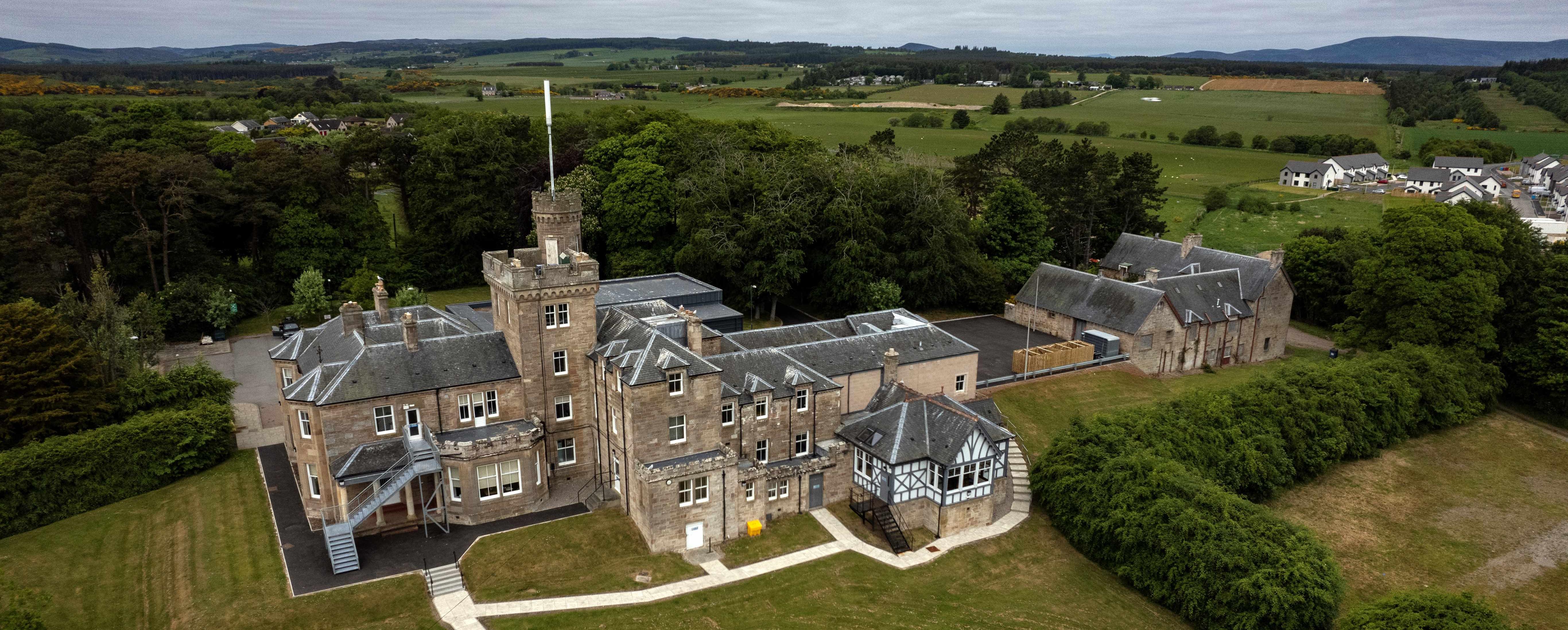 Drone image of Dornoch Campus