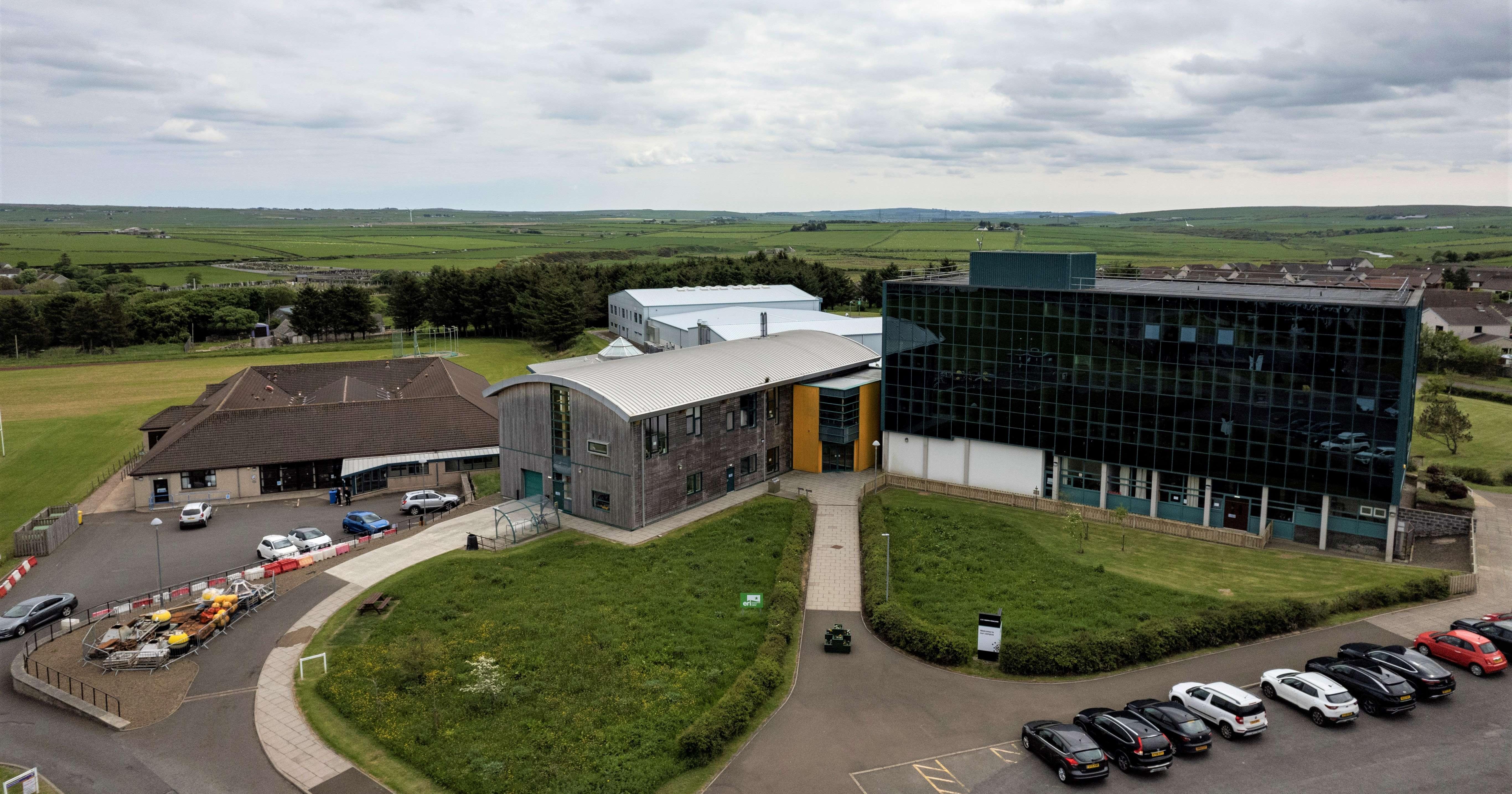 Drone image of Thurso campus Drone image of Thurso campus