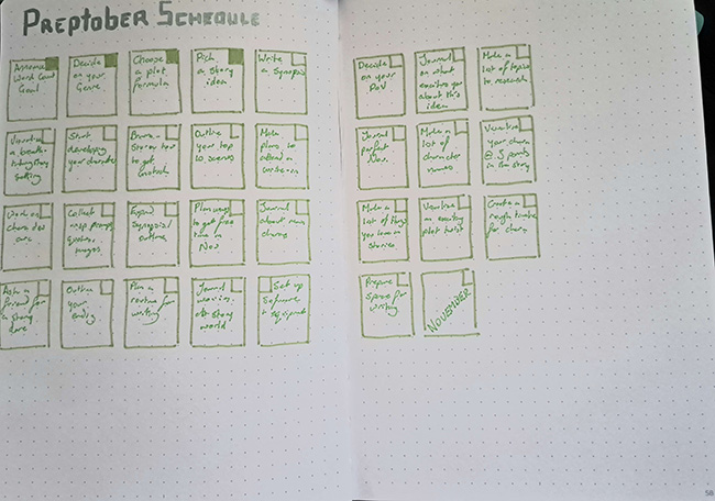 Notebook full of writing