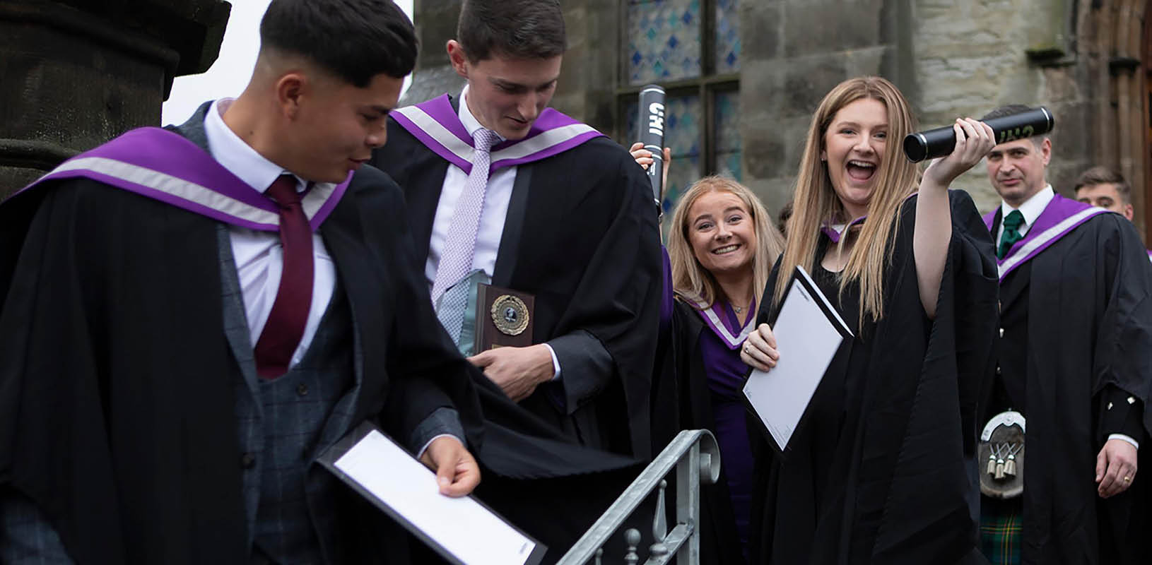 UHI North Highland graduates leaving church