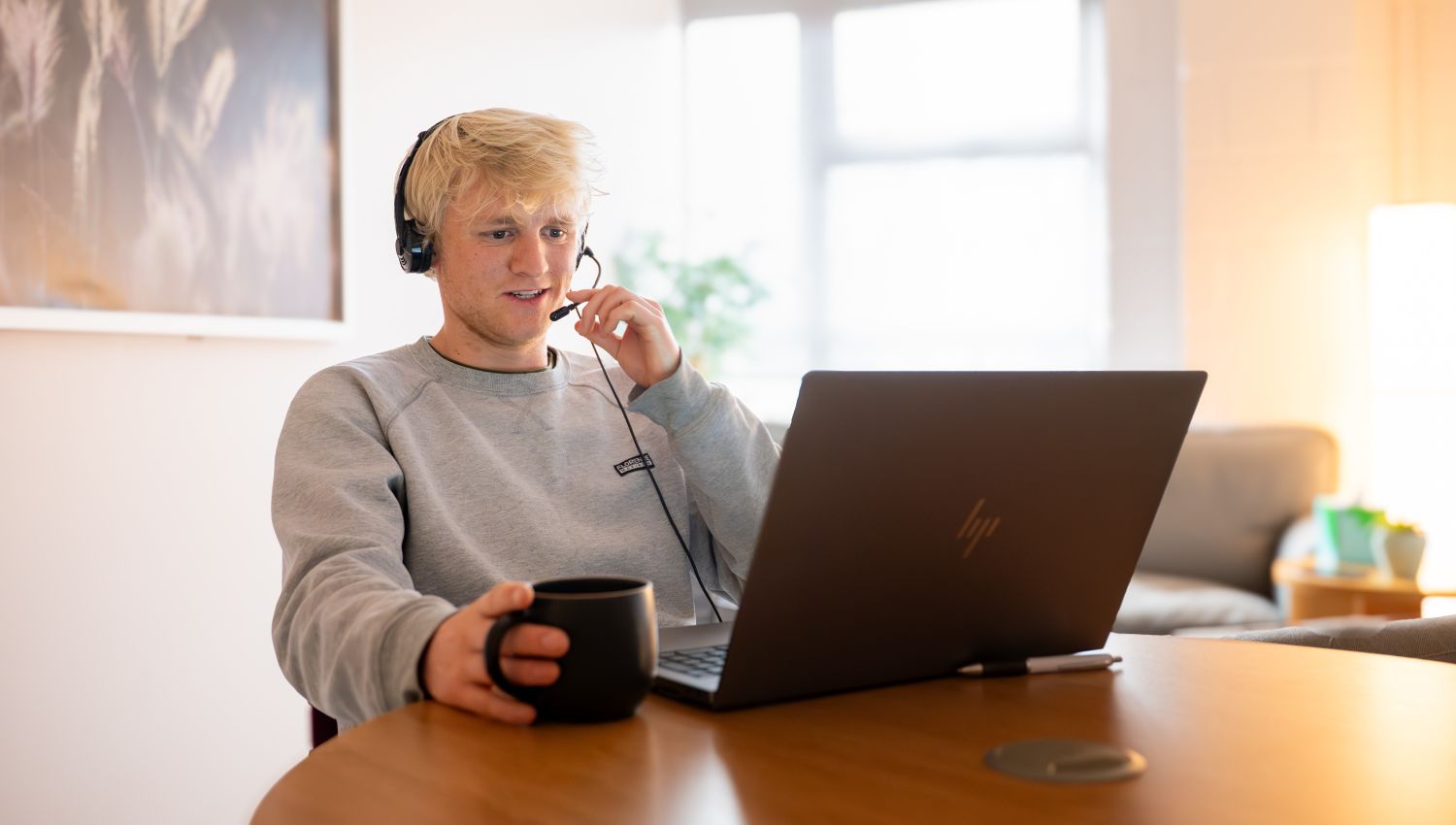 student studying online from home student studying online from home