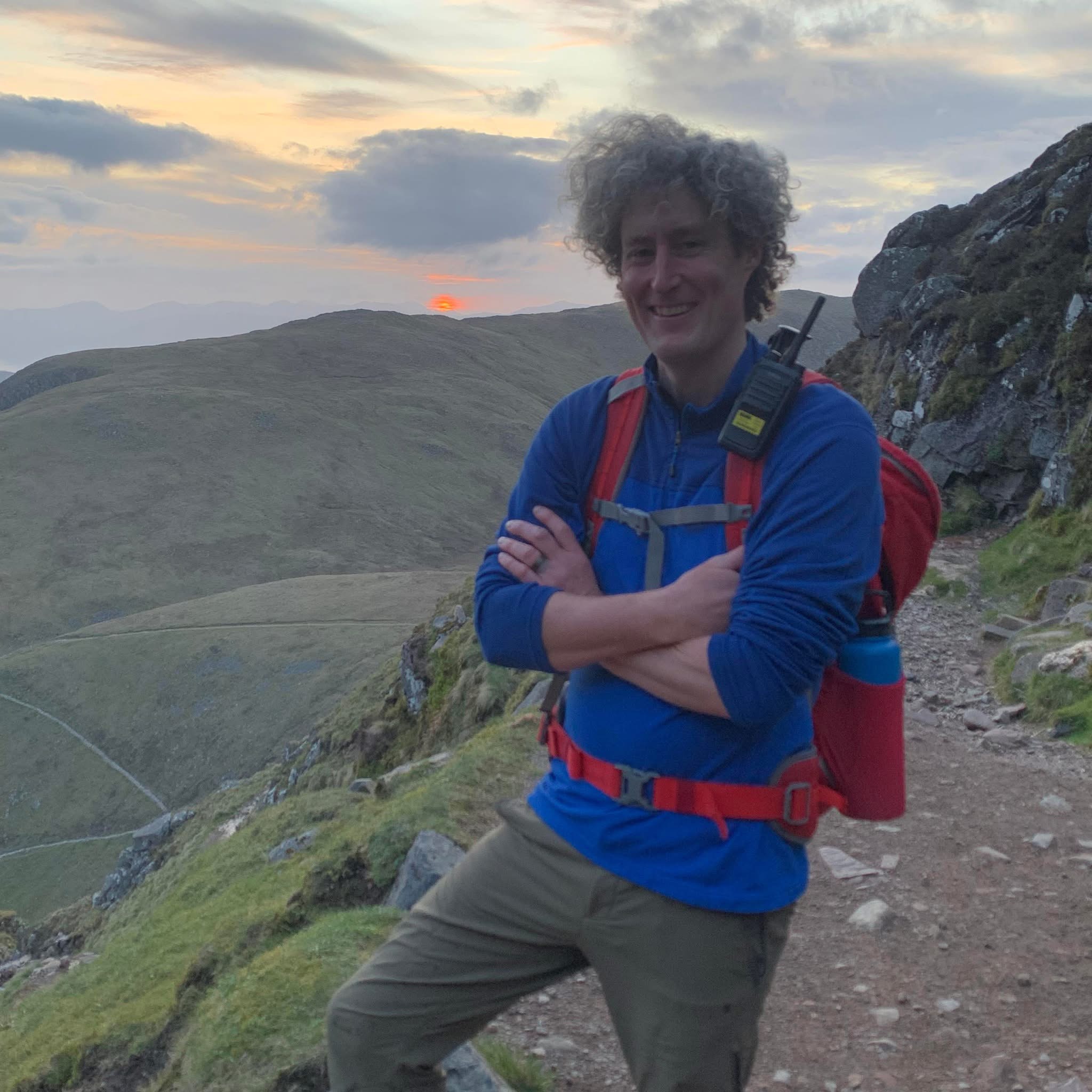 Glen Dickson guiding on mountain