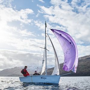 Two students in a yacht