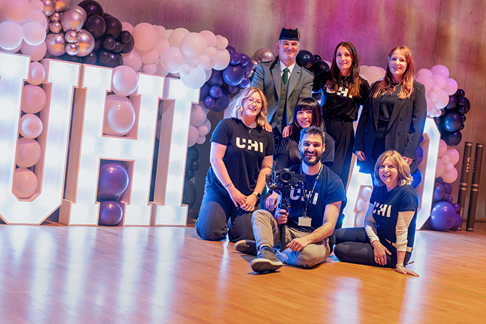 UHI communications, student recruitment and marketing colleagues at a graduation ceremony