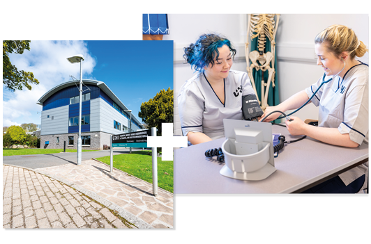 Collage of 2 | Stornoway campus | Two nursing students